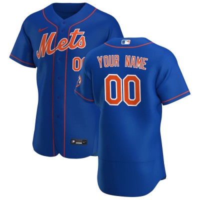 New York Mets Custom Men's Nike Royal Alternate 2020 Authentic Player MLB Jersey